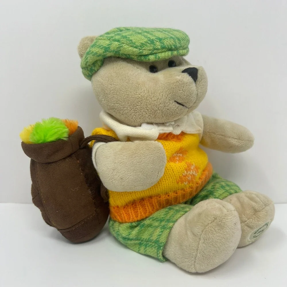 Starbucks‎ Bearista Plush 2006 Golf Theme 50th Edition Tan Green Hat 9